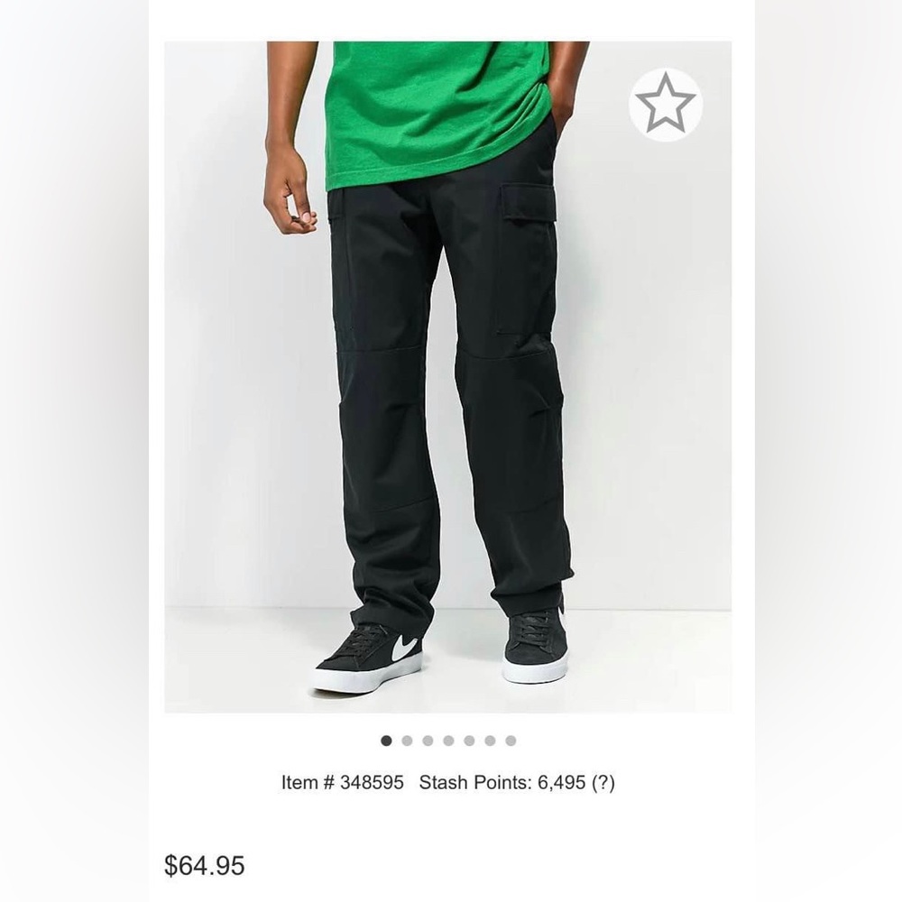 EMPYRE LOOSE FIT BLACK CARGO PANTS ( NEW NEVER WORN)
